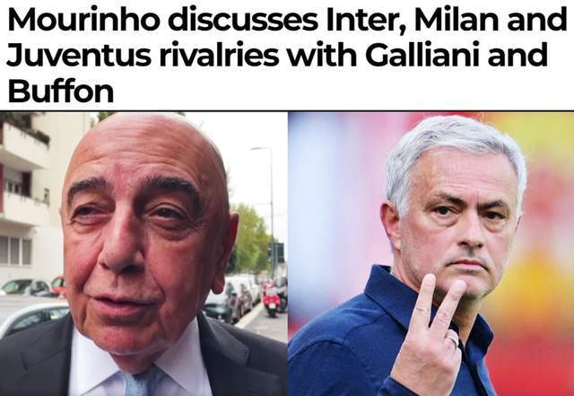 กัลเลียนี่: ผมนับถือมูรินโญ่เป็นอย่างมากและหวังว่าเขาจะให้ความเคารพตอบกลับเช่นกัน มิลาน อีเวนต์ เบนฟิก้า