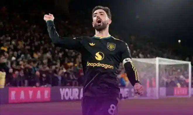 แมนเชสเตอร์ ยูไนเต็ด ถล่ม วูล์ฟส์ 4-1: คะแนนหลังเกม - บรูโน่ แฟร์นันด์ส ทำคะแนน 93 นำทีมด้วยการทำสองประตูและหนึ่งแอสซิสต์ในด้านการส่งบอลและการป้องกันในฤดูกาลนี้